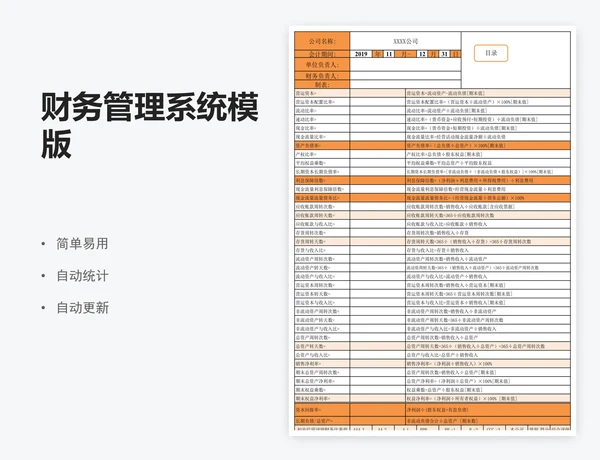 财务管理系统模版