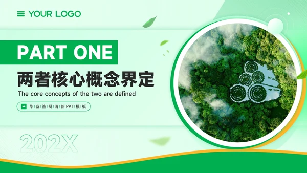 黄绿色学术风环境教育与可持续发展毕业答辩PPT模板