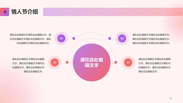 粉色创意情人节教育培训PPT