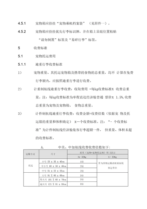 海南航空宠物运输规定