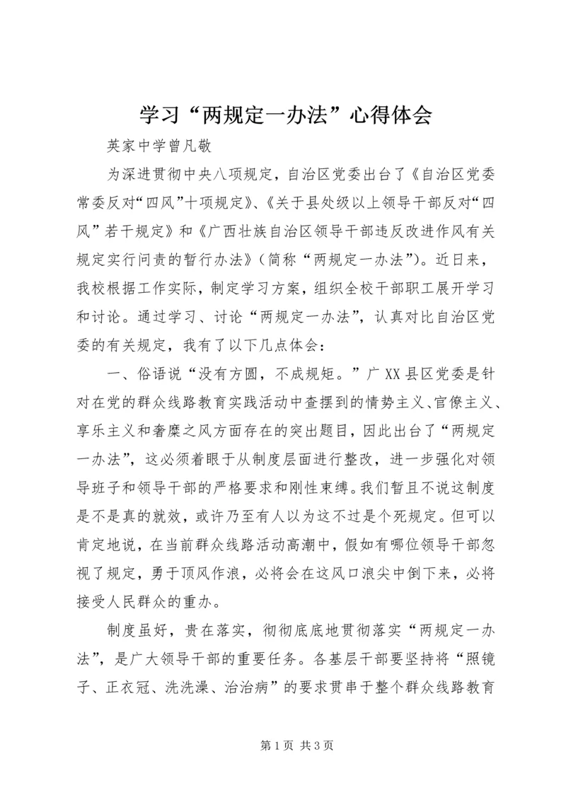 学习“两规定一办法”心得体会 (5).docx