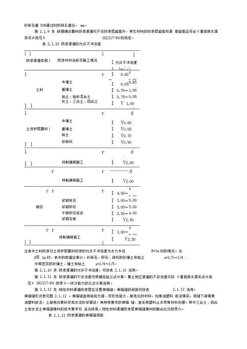 渠道防渗工程技术规范