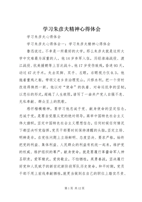 学习朱彦夫精神心得体会 (5).docx