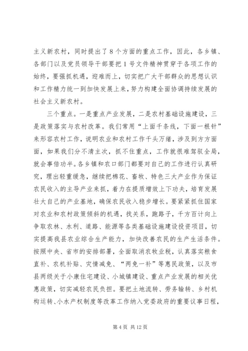 农村产说会主持词.docx