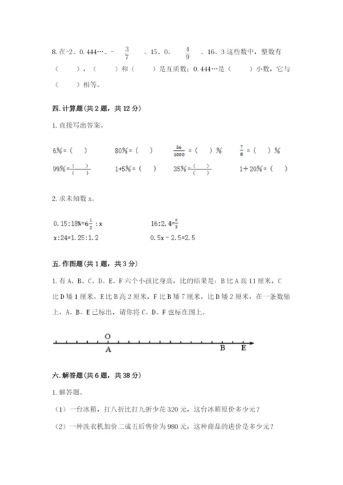 小升初六年级期末试卷精品带答案.docx