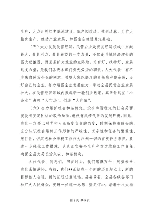 县人大会议工作讲话.docx