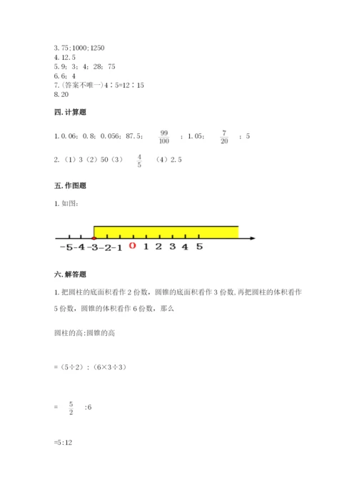 沪教版小学数学六年级下册期末检测试题及参考答案【a卷】.docx