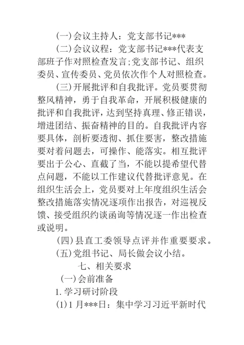 党支部20XX年度组织生活会工作方案.docx