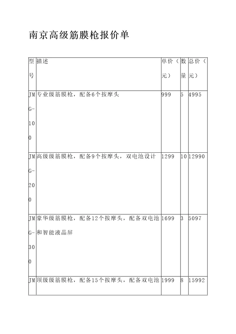 南京高级筋膜枪报价单