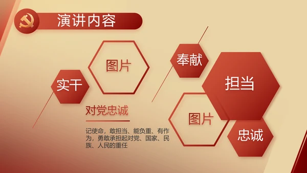 红色党建党支部述职报告动态PPT党课