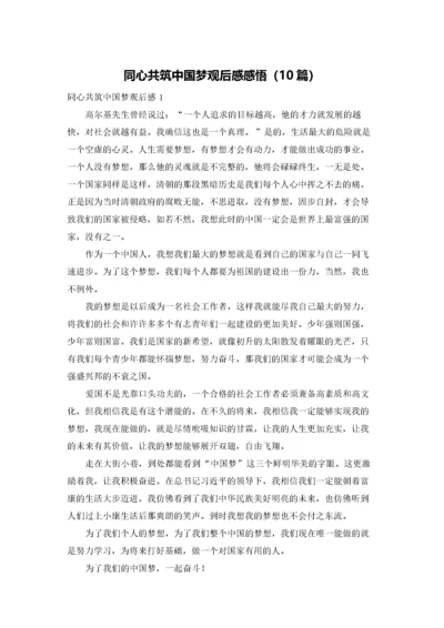 同心共筑中国梦观后感感悟（10篇）.docx