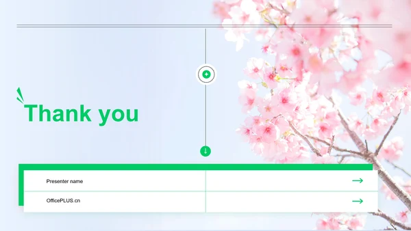 粉绿色小清新通用演示PPT主题