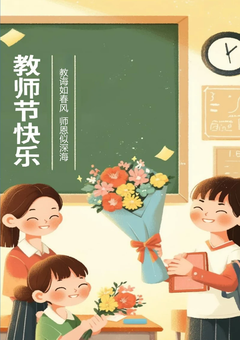 师恩似海深教师节海报