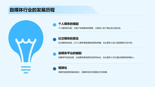 蓝色商务现代自媒体引领IT互联网PPT模板