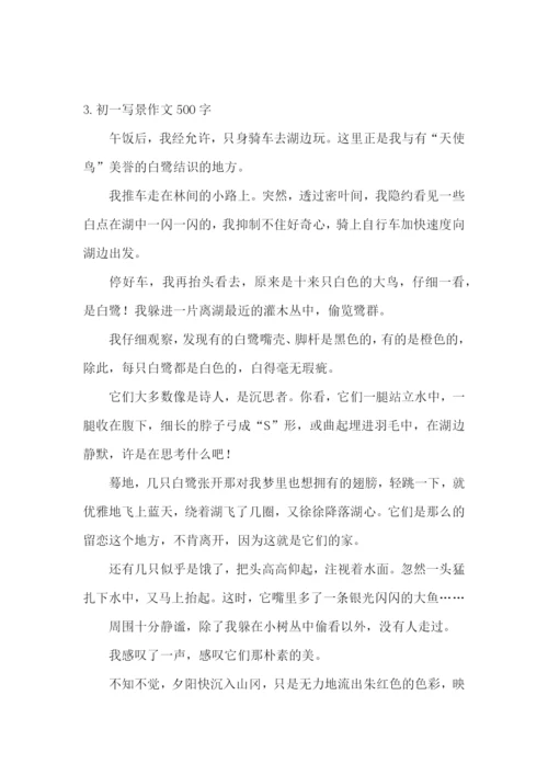 初一写景作文500字【精选5篇】.docx