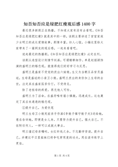 知否知否应是绿肥红瘦观后感1400字.docx