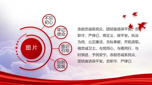 红色大气公安警察年终工作总结PPT