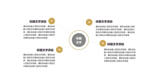黄色商务风简约总结汇报PPT模板