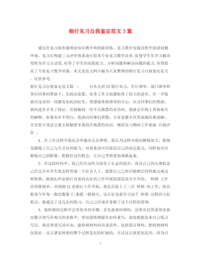 精编之银行见习自我鉴定范文3篇.docx