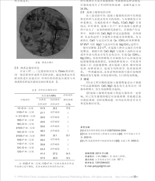 某学校混凝土爆裂事故原因分析