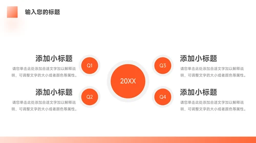 橙色简洁实用保险行业汇报PPT模板