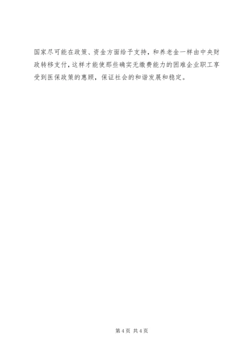 困难企业参加医疗保险问题调研报告.docx