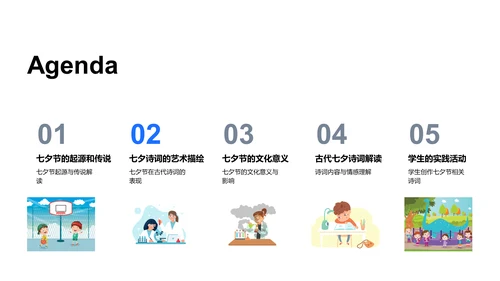 七夕节诗词鉴赏讲座PPT模板