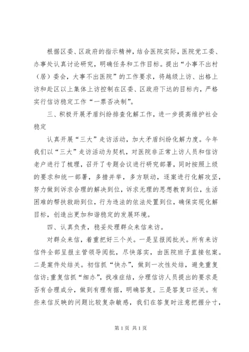 医院年度信访投诉工作总结.docx