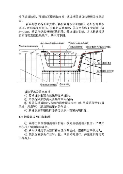 支架、模板拆除作业指导书(支架法连续梁)【最新精选】