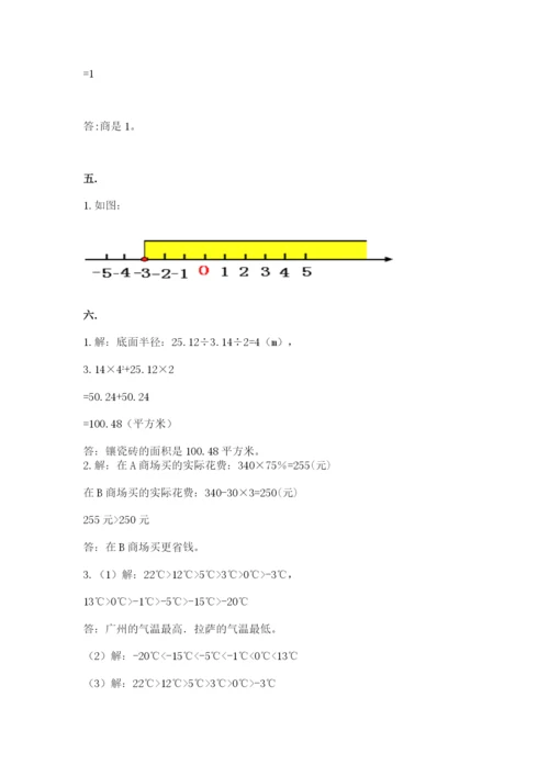 小学毕业班数学检测卷精品（突破训练）.docx