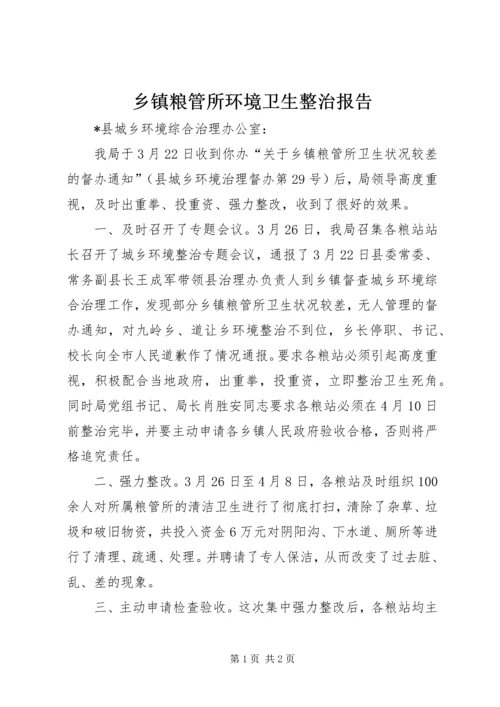 乡镇粮管所环境卫生整治报告.docx