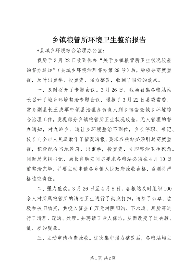 乡镇粮管所环境卫生整治报告.docx