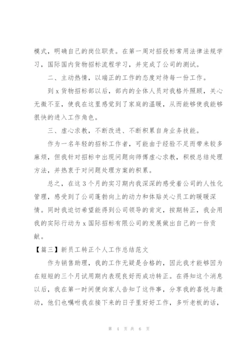 新员工转正个人工作总结范文.docx