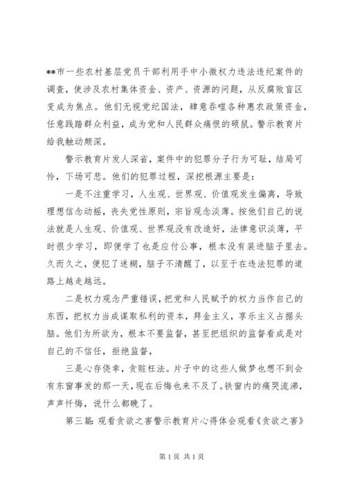 警示教育片《硕鼠之害》心得体会.docx