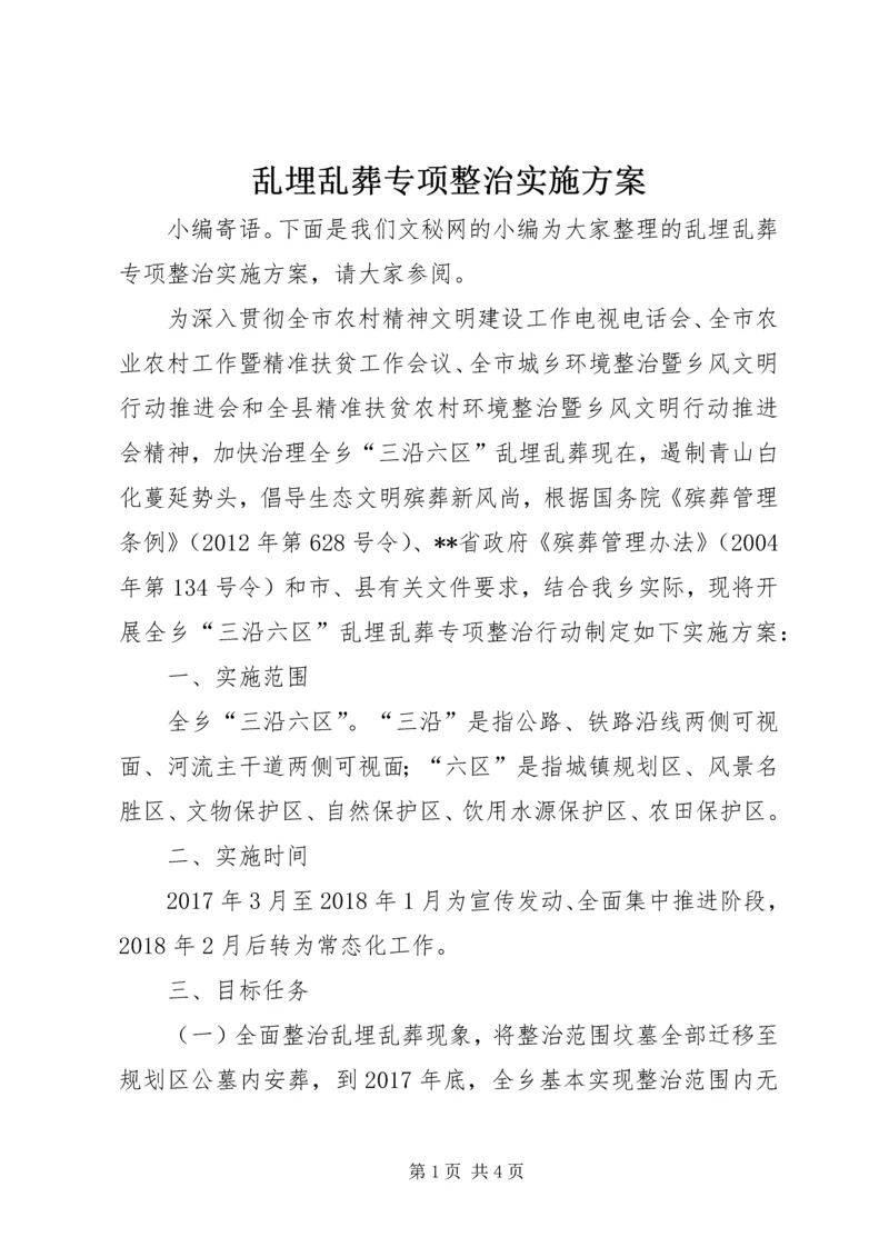 乱埋乱葬专项整治实施方案.docx