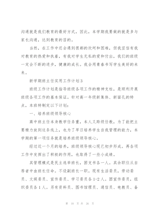 新学期班主任实用工作计划5篇2022.docx
