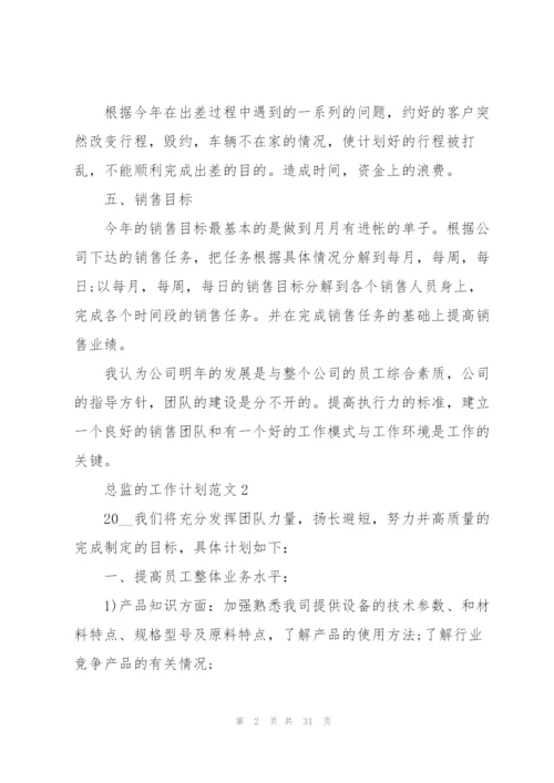 总监的工作计划范文10篇.docx