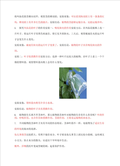 2021新教科版四年级下册科学全册知识点整理