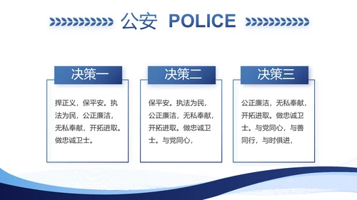 蓝色大气公安部治安管理局动态PPT模板