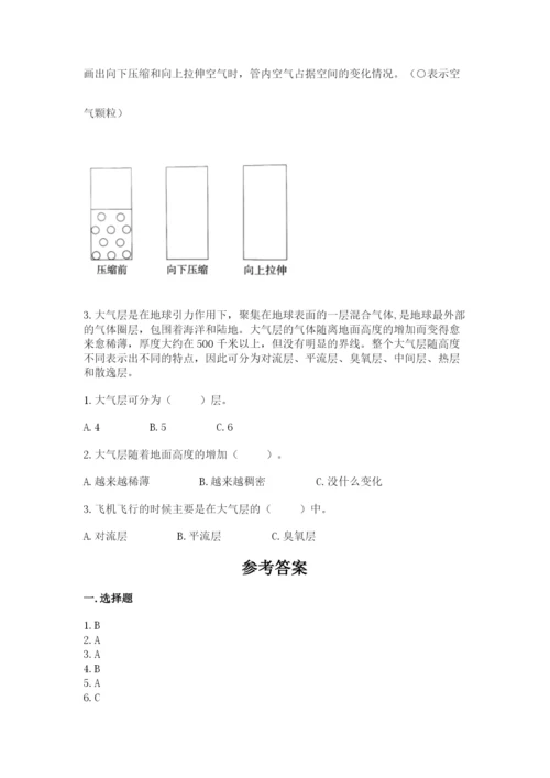 教科版三年级上册科学期末测试卷附答案（精练）.docx