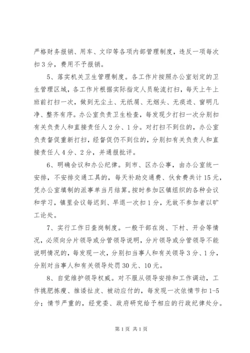 机关干部奖罚细则及管理制度.docx