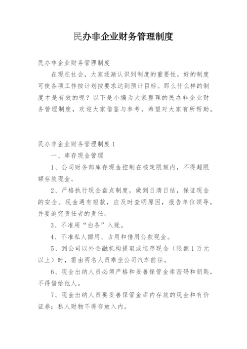 民办非企业财务管理制度.docx