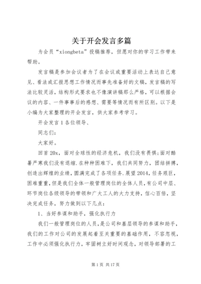 关于开会发言多篇.docx