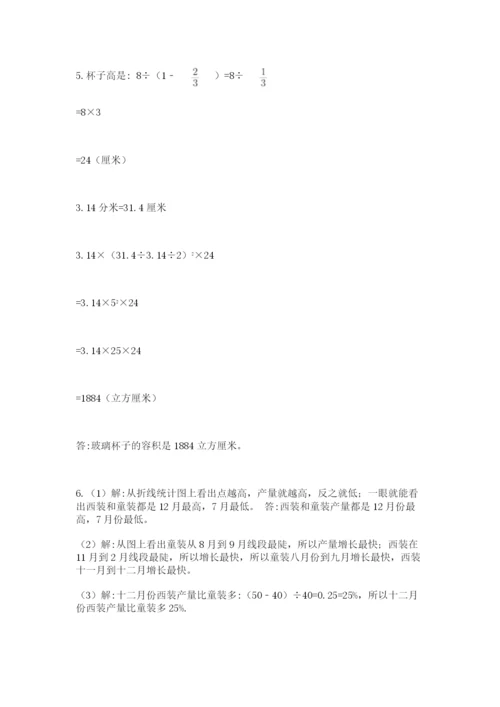 冀教版六年级下册期末真题卷及参考答案【实用】.docx