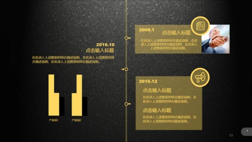 黑色质感企业产品介绍宣传通用PPT模板