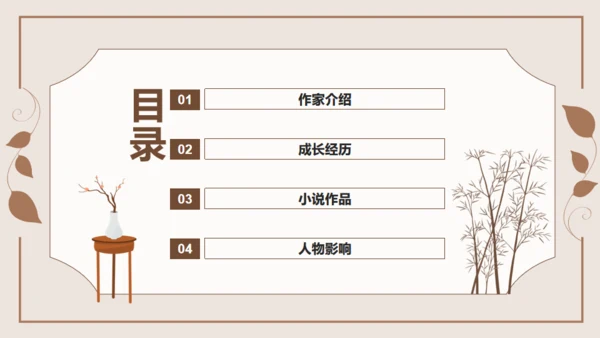 茅盾作家生平介绍通用PPT模板