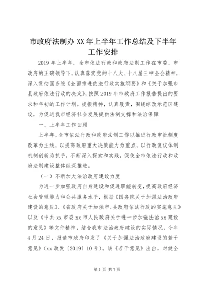 市政府法制办XX年上半年工作总结及下半年工作安排 (2).docx