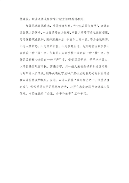 审计工作者关键价值观内涵及践行路径