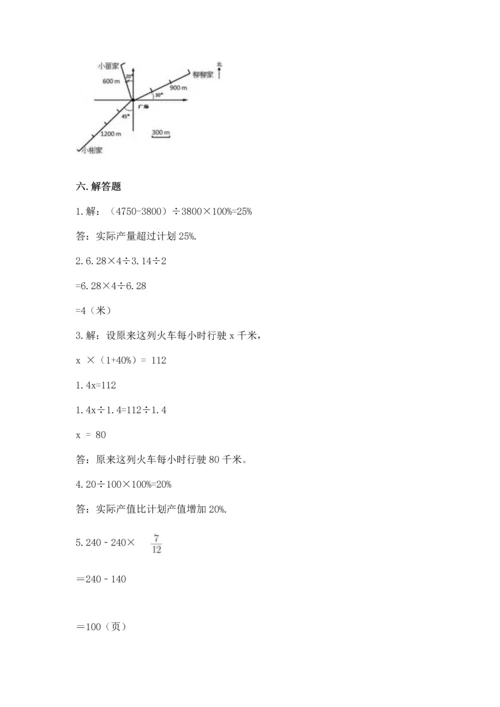 小学六年级上册数学期末测试卷附参考答案【名师推荐】.docx