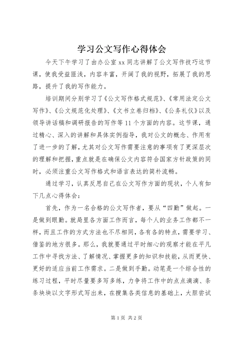 学习公文写作心得体会.docx